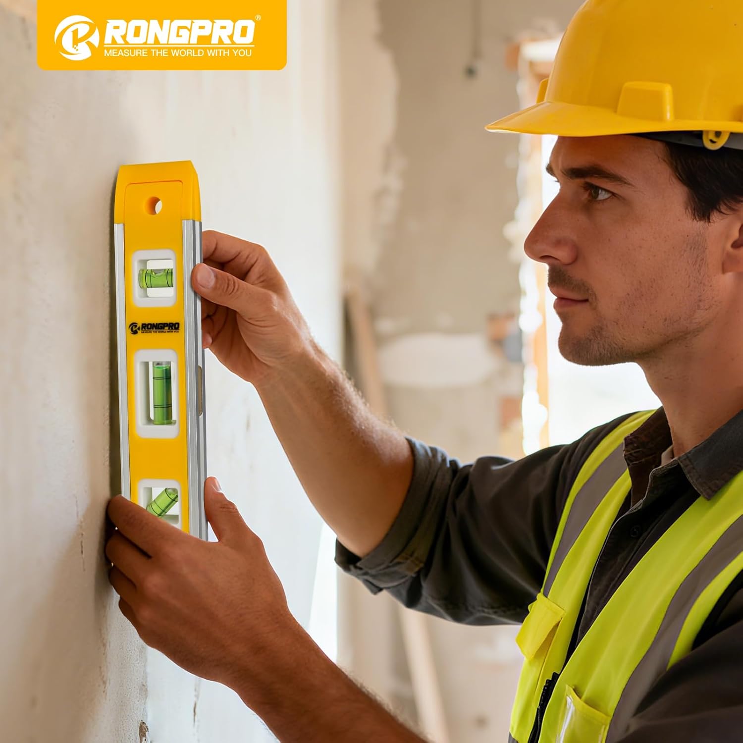 WORKPRO 9 Inch Magnetic Torpedo Level – Hands-Free Mounting on Metal Studs Reduces Dropped Tool Risks on Ladders