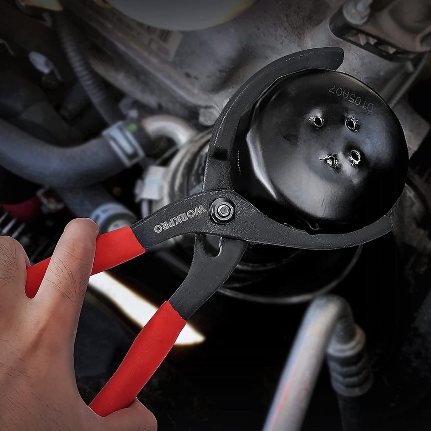 WORKPRO Adjustable Oil Filter Wrench – Thoughtful Housewarming Gift for New Homeowners Who DIY Their Car Care