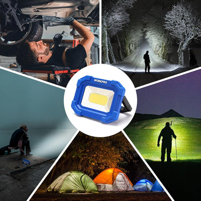 WORKPRO LED Work Light 2-Pack – Practical Gift for DIYers, Mechanics and Outdoor Enthusiasts