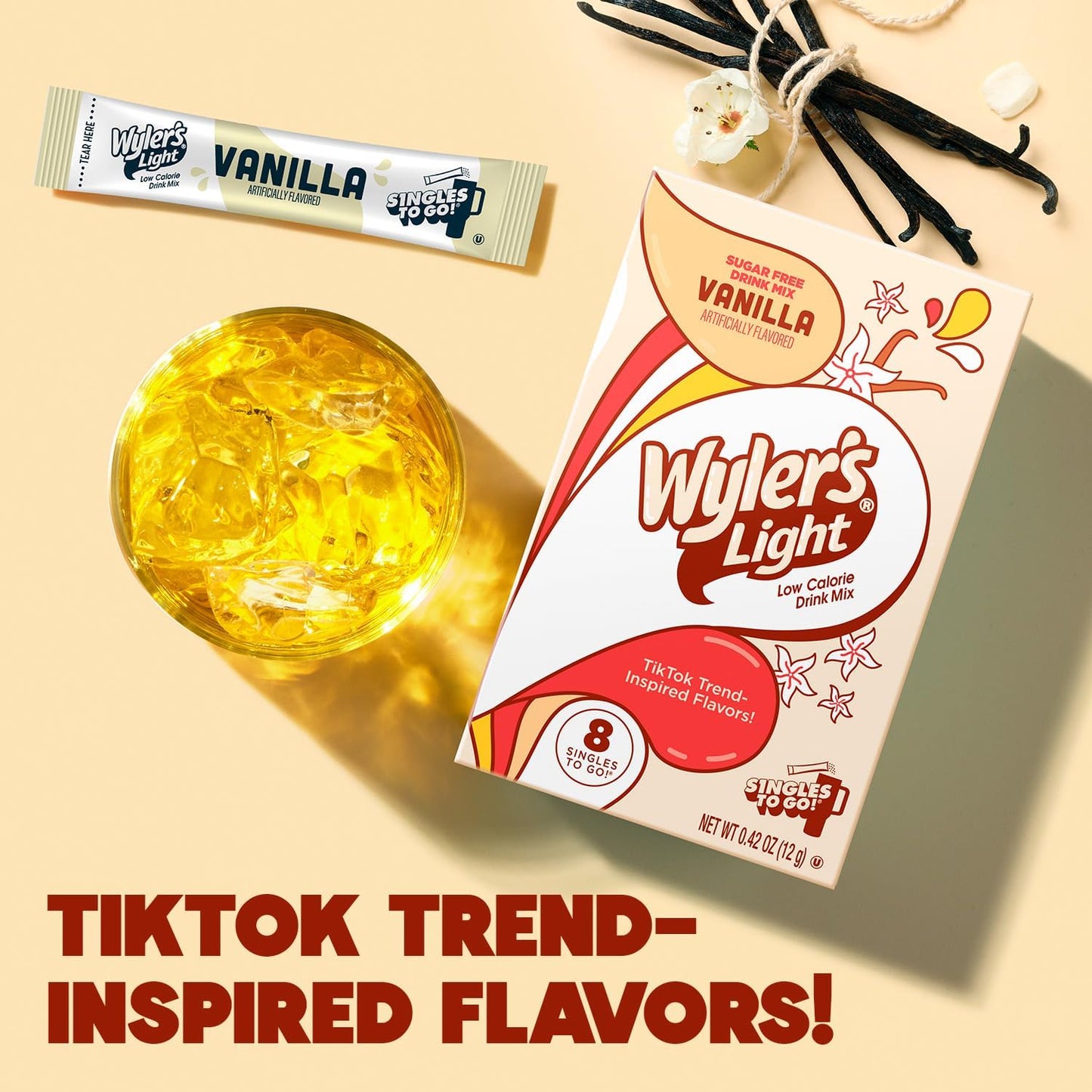 Wyler's Light Vanilla Powdered Drink Mix - Guilt-Free Flavored Water for Self-Care Routines