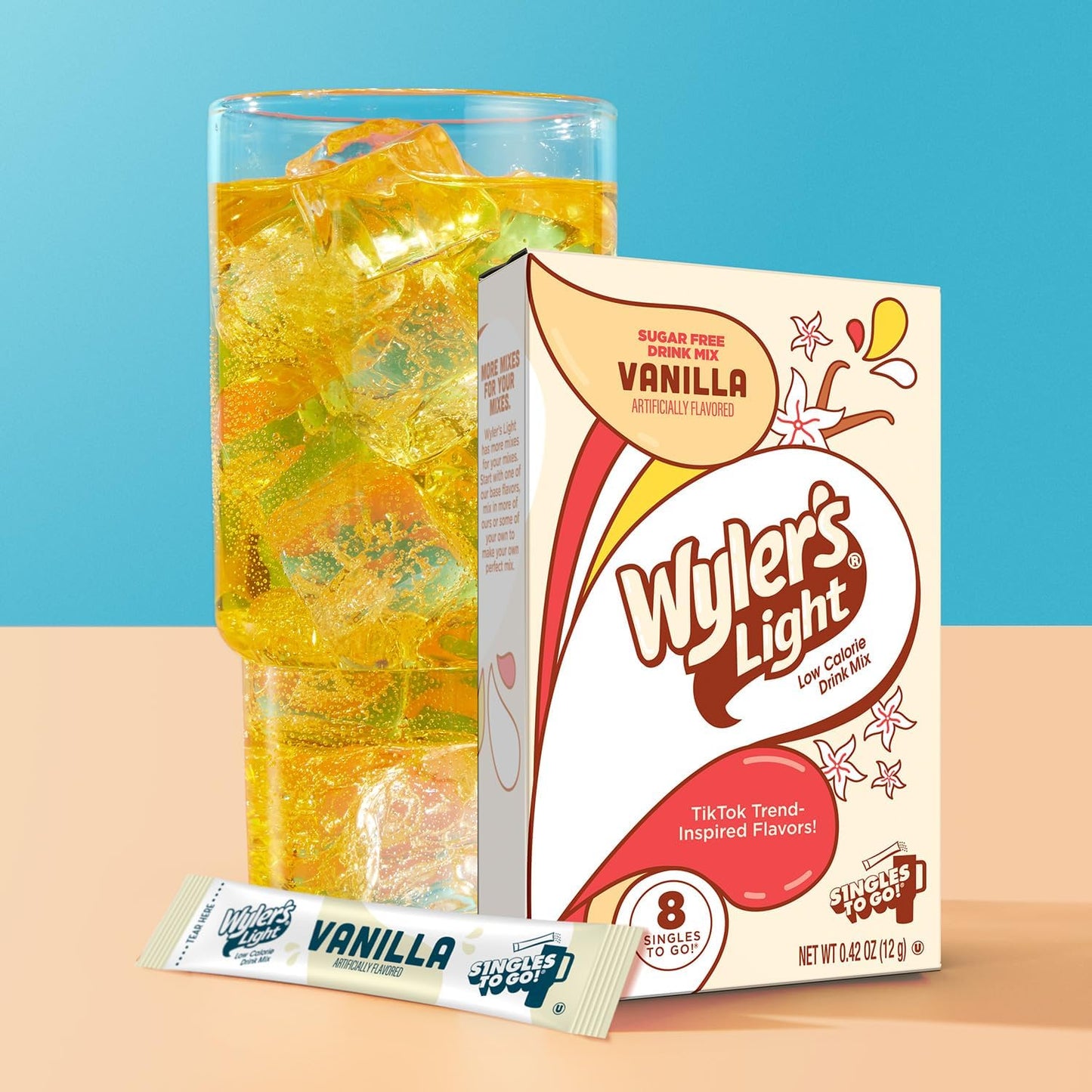 Wyler's Light Vanilla Powdered Drink Mix - Guilt-Free Flavored Water for Self-Care Routines