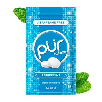 PUR Mints Xylitol Mints – Self Care Sugar Free Tin for Evening Wind Down, Keto Friendly Breath Refresh