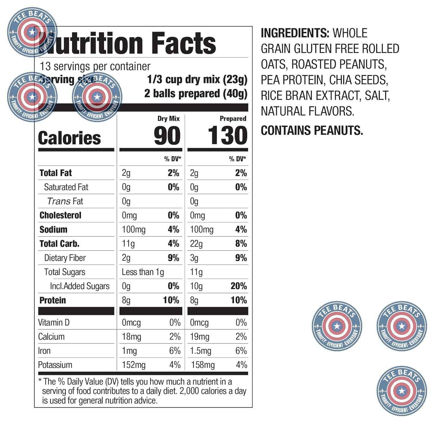 PBfit No Bake Peanut Butter Protein Ball Mix – Quick No-Bake Energy Bites to Stash in Your Drawer for Focus and Satiety