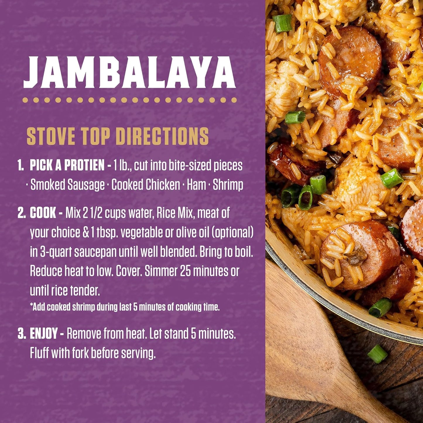 Zatarain's Jambalaya 8 oz Box – No MSG Added Creole Rice Mix for Family Wellness Dinners