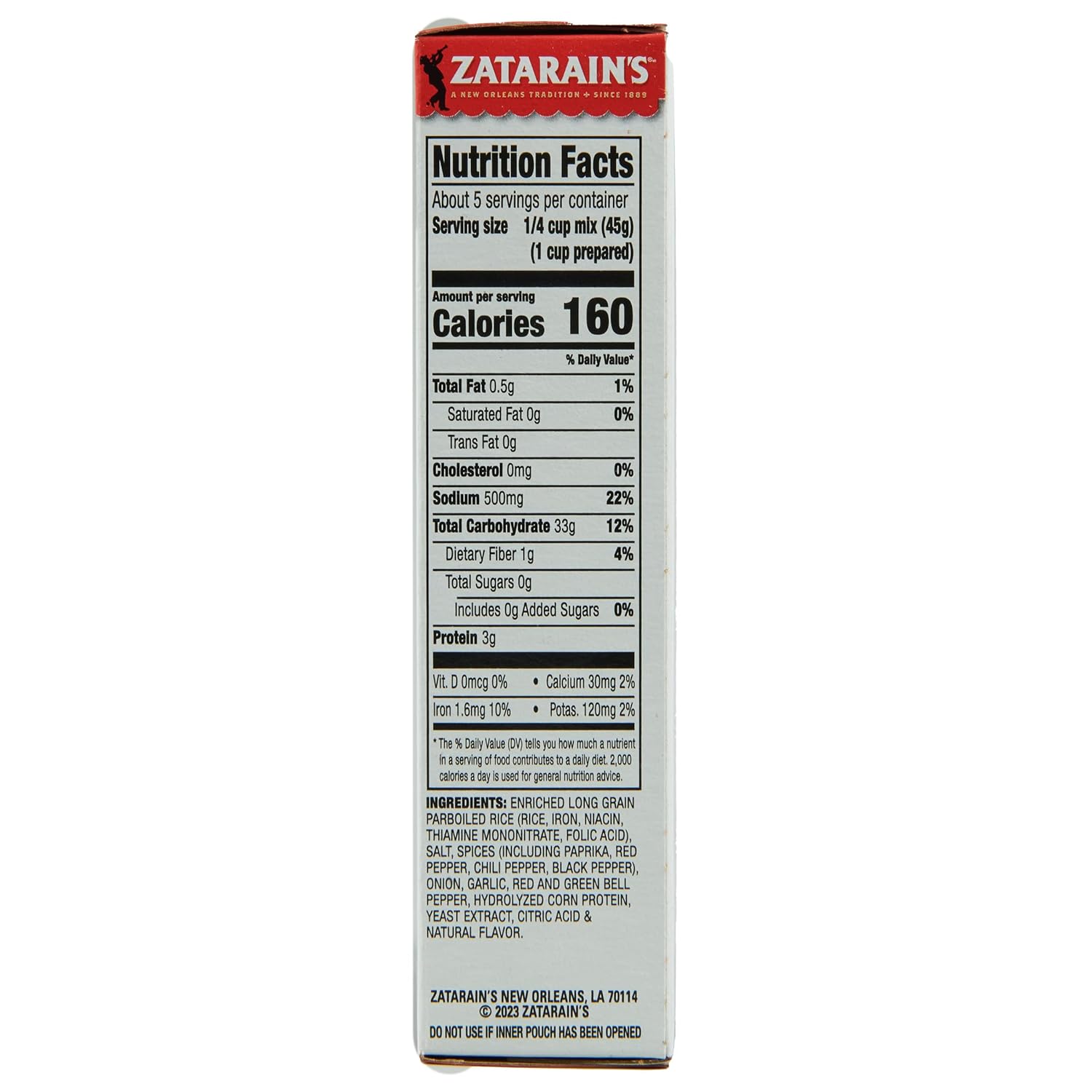 Zatarain's Jambalaya 8 oz Box – No MSG Added Creole Rice Mix for Family Wellness Dinners