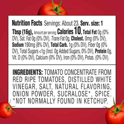 Heinz No Sugar Added Ketchup – Kid-Friendly Dip for Nuggets, Fries, and Lunchboxes