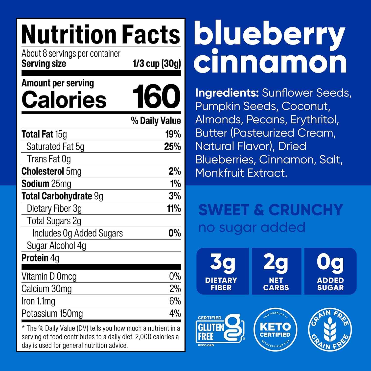NuTrail Blueberry Cinnamon Granola – Focused Desk Snack for Intermittent Fasting Professionals