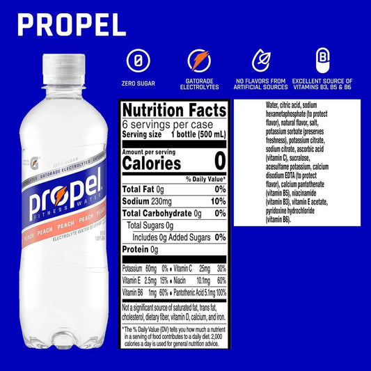Propel Electrolyte Drink – Single Serve Bottles for Commute, Meetings and Workday Focus
