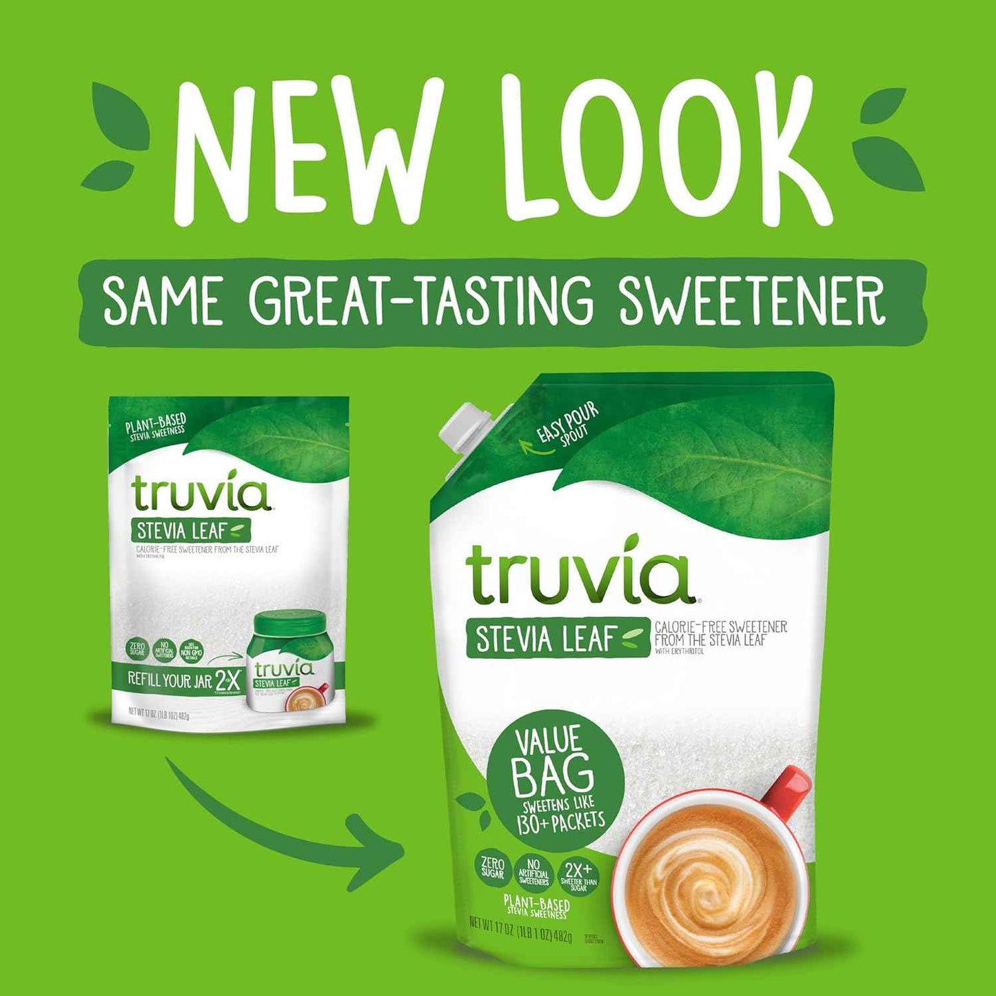 Truvia Natural Stevia Sweetener Refill Bag – Balanced Sweetness for Diabetes-Friendly Wellness Rituals
