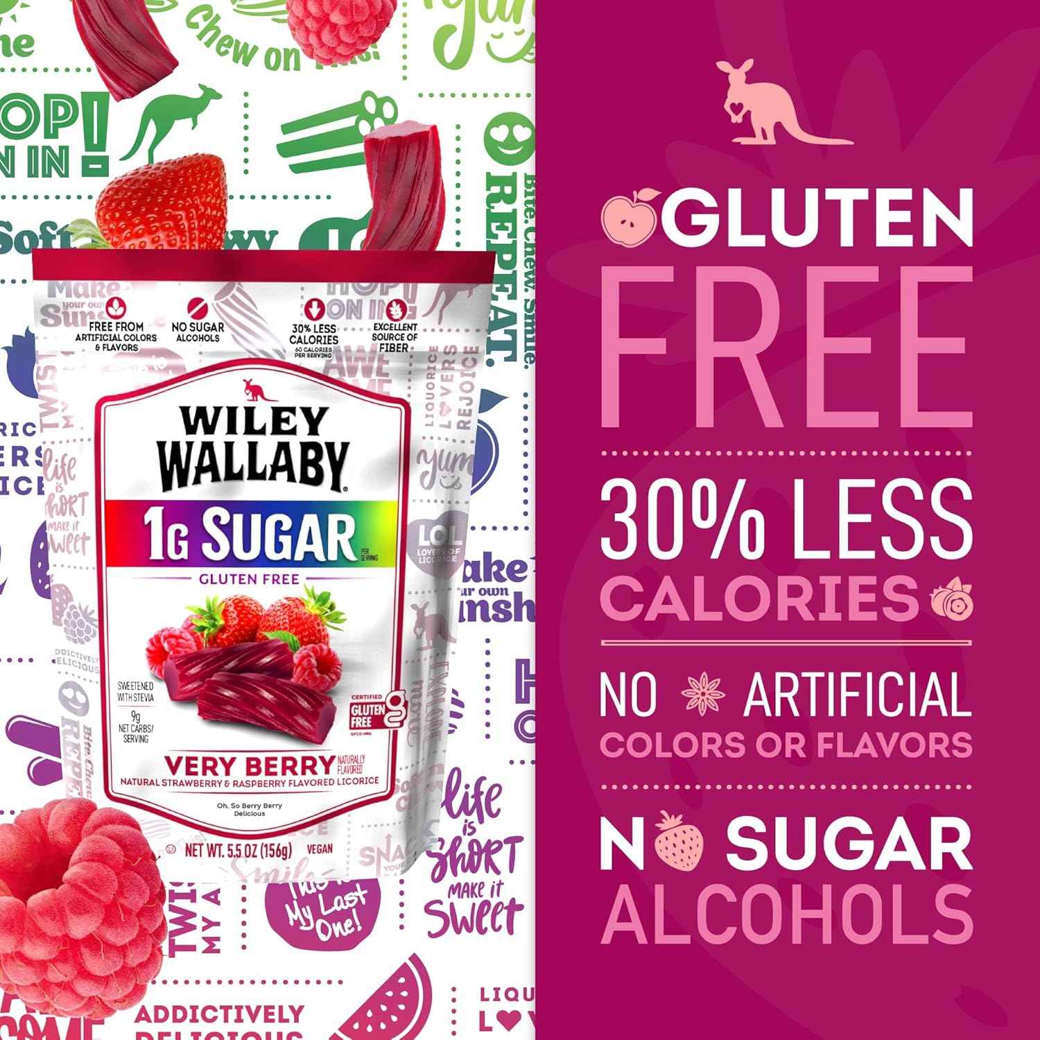 Wiley Wallaby Low Sugar Licorice Twists – Wellness-Friendly Treat for Post-Workout Recovery