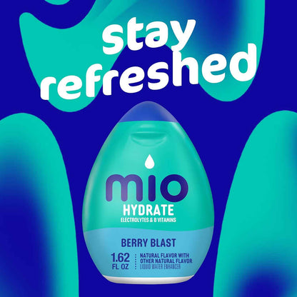 MiO Sport Berry Blast Liquid Water Enhancer – Electrolyte Squeeze Bottle for the Gym and Running Trail