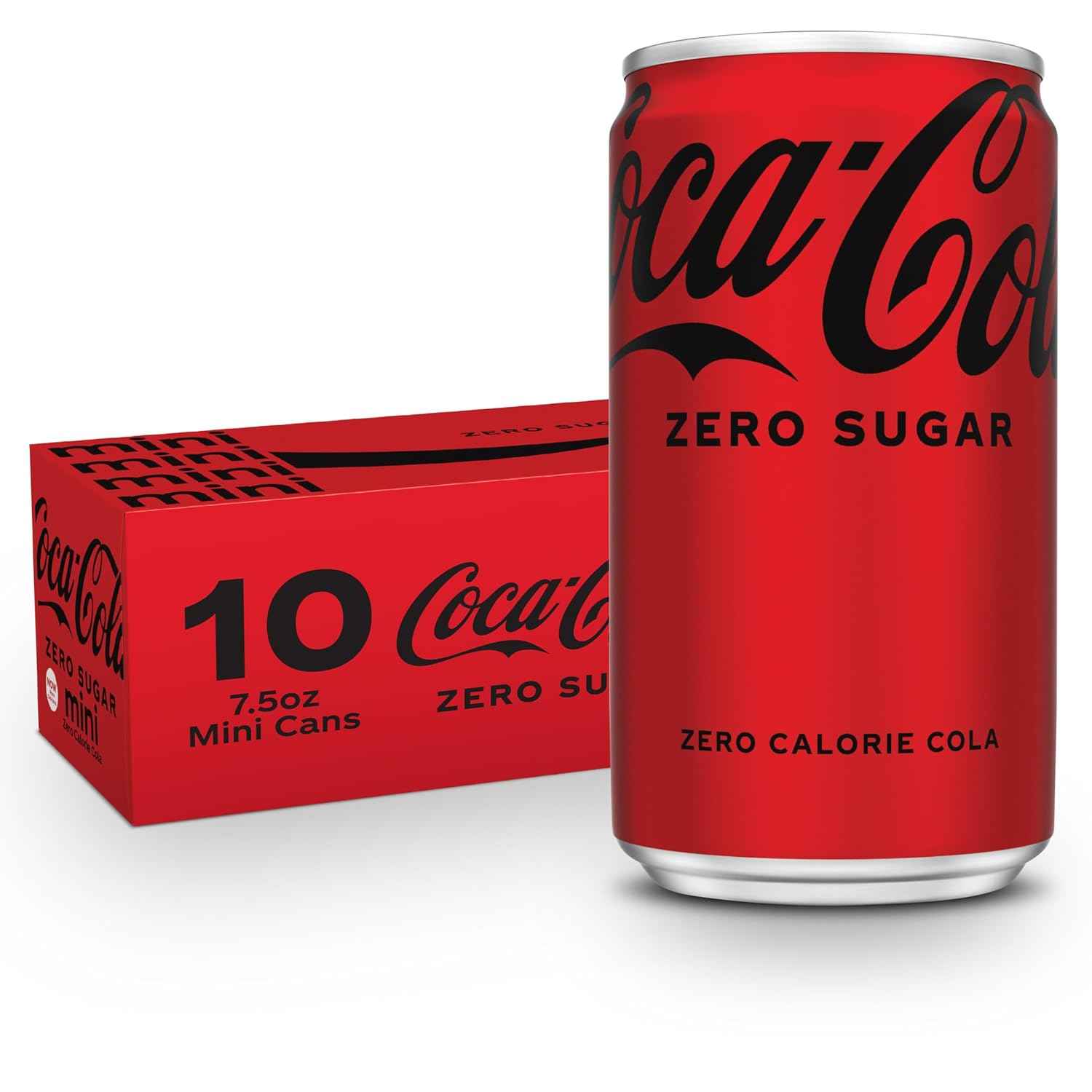 Coca-Cola Coke Zero Sugar Mini Cans – 21 mg Caffeine Pick-Me-Up for Focused Office Work and Study Sessions