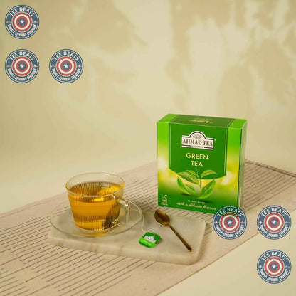 Ahmad Tea Caffeinated Green Tea 100 Bags – Steady Office Conference Room Energy Replacement