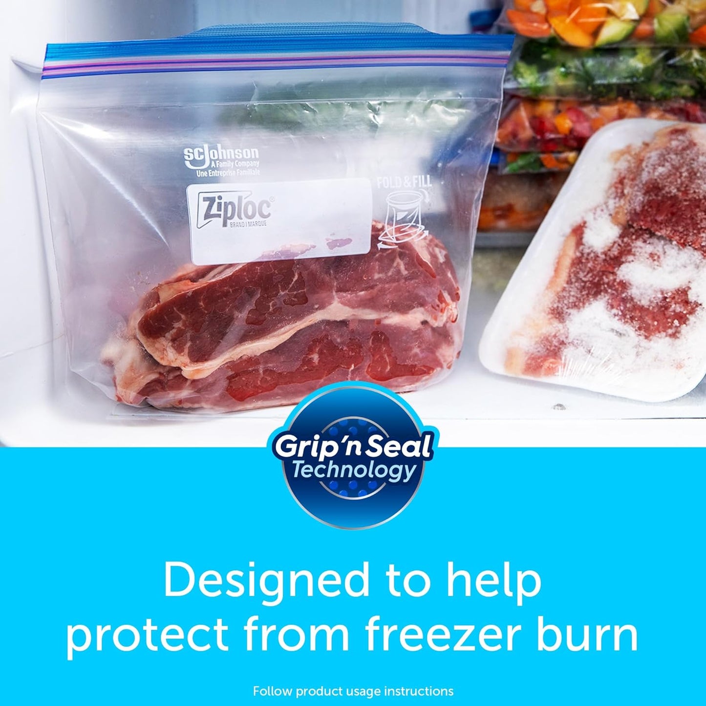 Ziploc Gallon Freezer Bags with Stay Open Design – Portioning Wild Game, Fish, and Garden Harvest