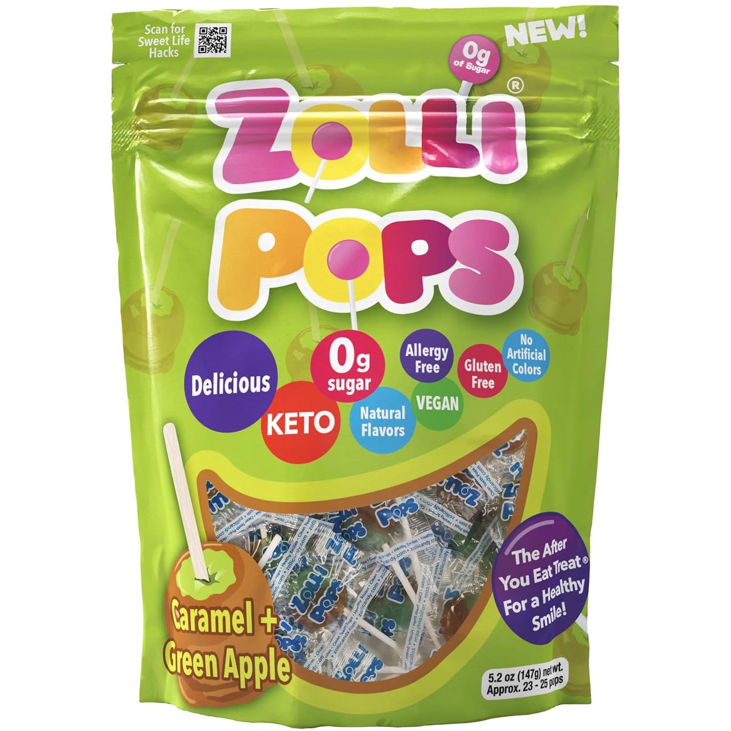 Zollipops Xylitol Lollipops for Adults – Low-Carb Sweet Craving Fix for After-Dinner and Bedtime Ritual