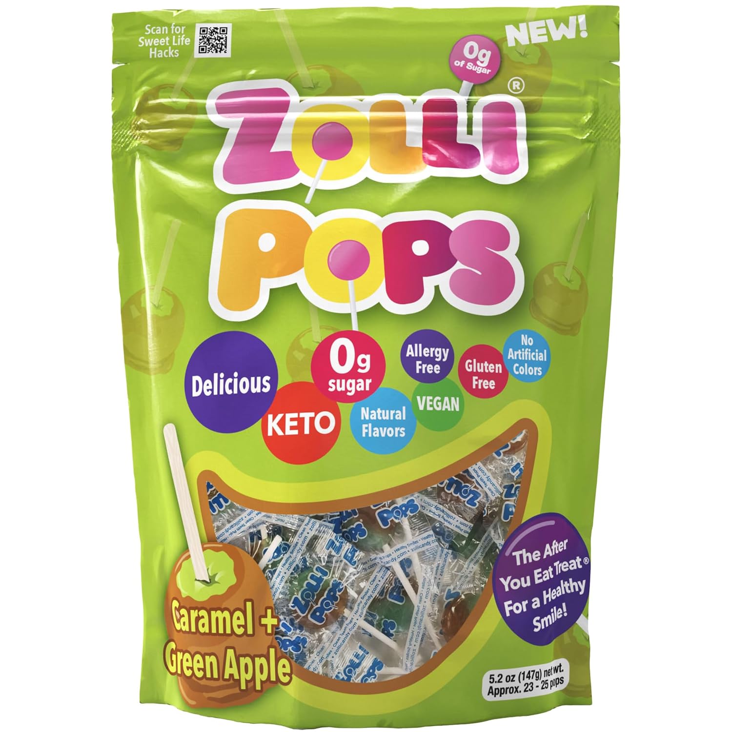 Zollipops Xylitol Lollipops for Adults – Low-Carb Sweet Craving Fix for After-Dinner and Bedtime Ritual